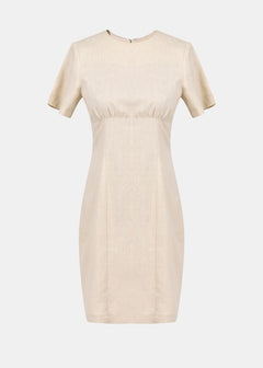 Cream Linen Shift Dress