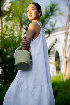 Strappy Linen Maxi Dress