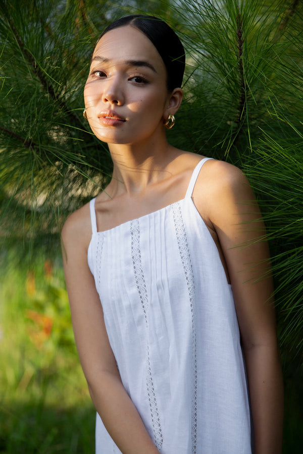 Strappy Linen Maxi Dress