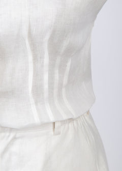 Ivory One-Button Linen Set