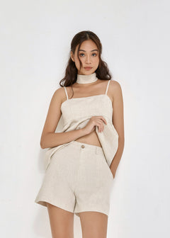 Strappy Linen Camisole Top