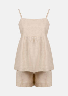 Strappy Linen Camisole Top
