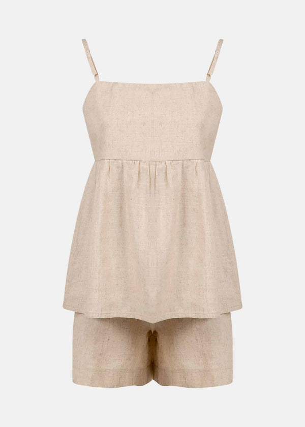 Strappy Linen Camisole Top