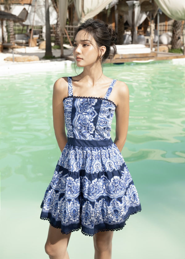 Indigo Tide Tiered Sundress