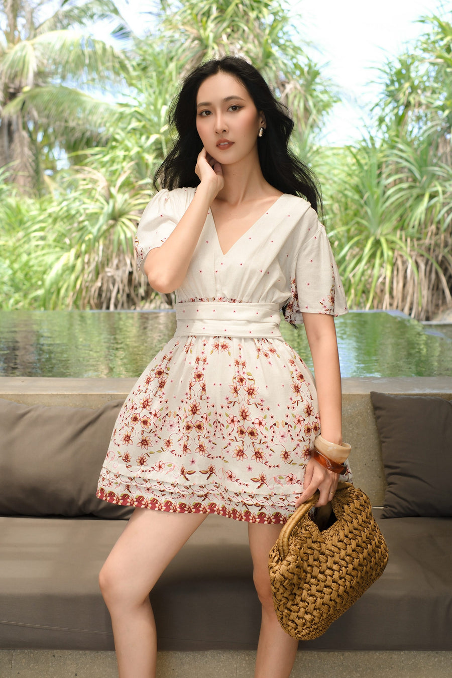 Mykonos Azure Dress — FAIFO made-to-measure silk sundress