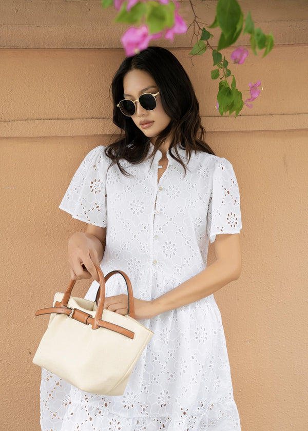 Eternal Eyelet Tiered Dress