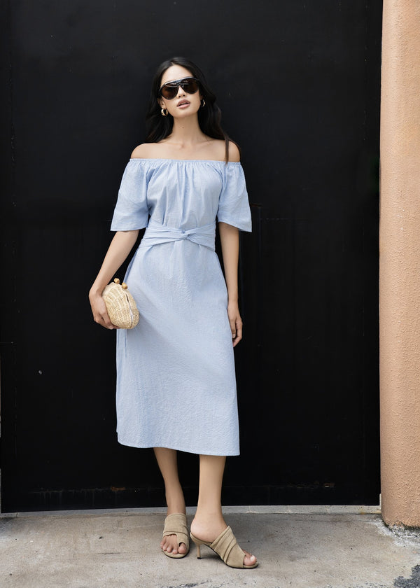 Harbour Off-Shoulder Midi Dress