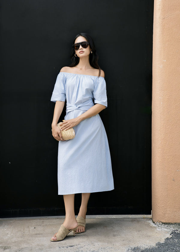 Harbour Off-Shoulder Midi Dress
