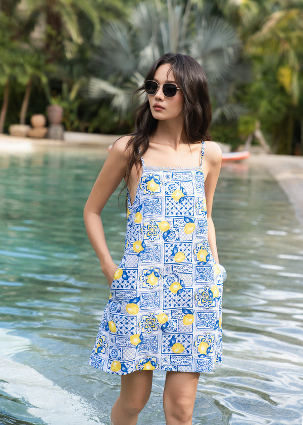 Celestial Daisy Slip Mini Dress