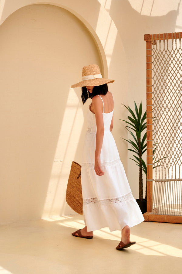 White Serein Strappy Maxi Dress
