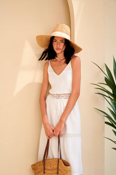 White Serein Strappy Maxi Dress