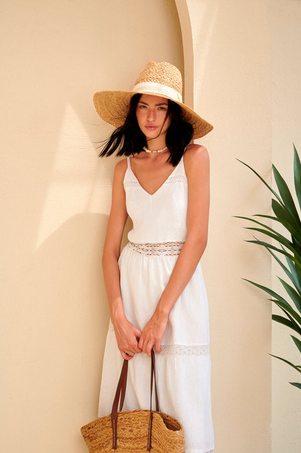 White Serein Strappy Maxi Dress