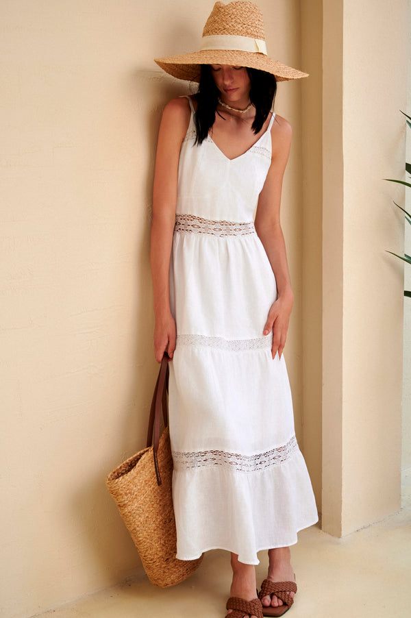 White Serein Strappy Maxi Dress