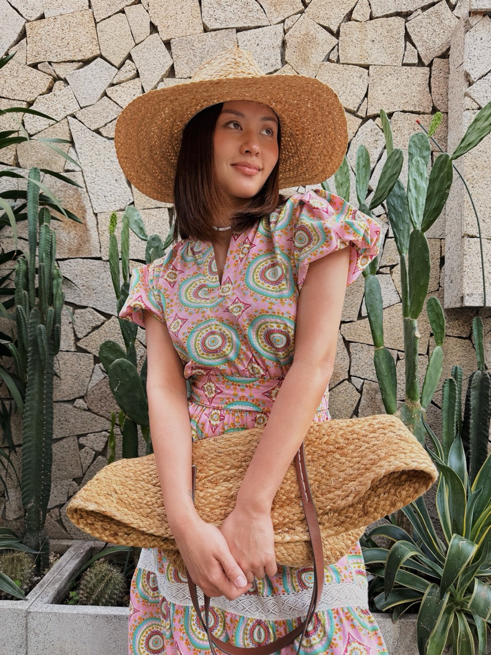 FAIFO customer photo in pink resort print